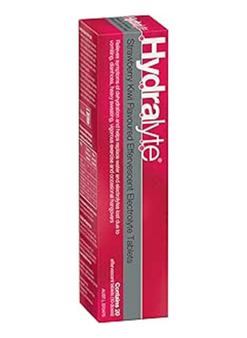 Hydralyte Effervescent Electrolyte Tablet Strawberry Kiwi Flavoured 20 Servings - Image 2